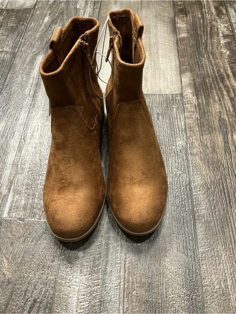 Kid’s H&M Tan Faux Suede Ankle Booties Size 3.5